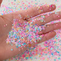 5mm Pastel Color Shining Hollow Rounded Corner Stars PVC Loose Sequins for Nail Glitter Paillettes Decoration DIY Accessories