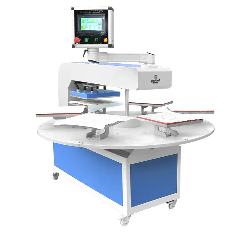 Gaoshang Factory's Automatic Pneumatic 6-Pallet Rotary Heat Press Machine 3-6 Station Sublimation Transfer Best Price for New