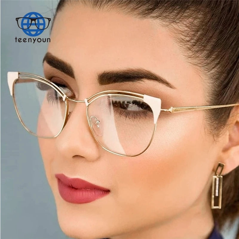 Teenyoun Sparloo 2152 Metal Oversized Women Top Quality Optical Glass Lens Frames Eyewear