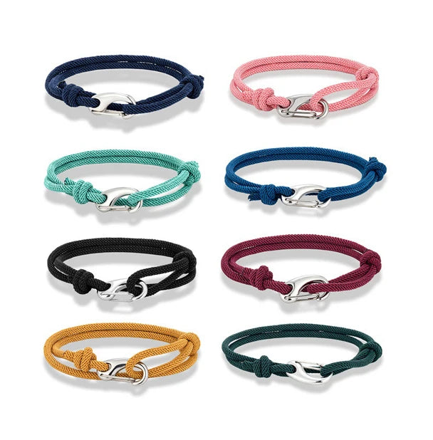Simple Double Layered Braided Nautical Milan Rope Bracelet for Men Women Lobster Buckle Inspire Jewelry Fashion Bangles