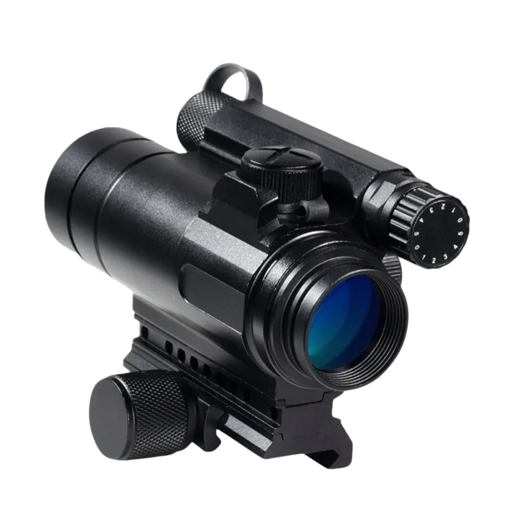 M4 Tactical Precision Shooting Scope Red Dot Reflex Sight with Red Green Adjustable Feature for Outdoor Hunting Adventures