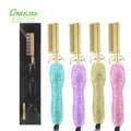Mini Customizable Green Blue High Heat Temperature Hair Straightener Bling Hot Comb Wholesale