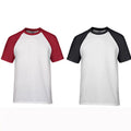 Summer Fashion Cotton 180g Round Neck Raglan Short Sleeve T-shirt Customization