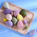 7 Pcs for Liquid Cream Powder Blusher Multi-colored Makeup Sponge Set Women Make up Accessories Transparent Bottle Packaging