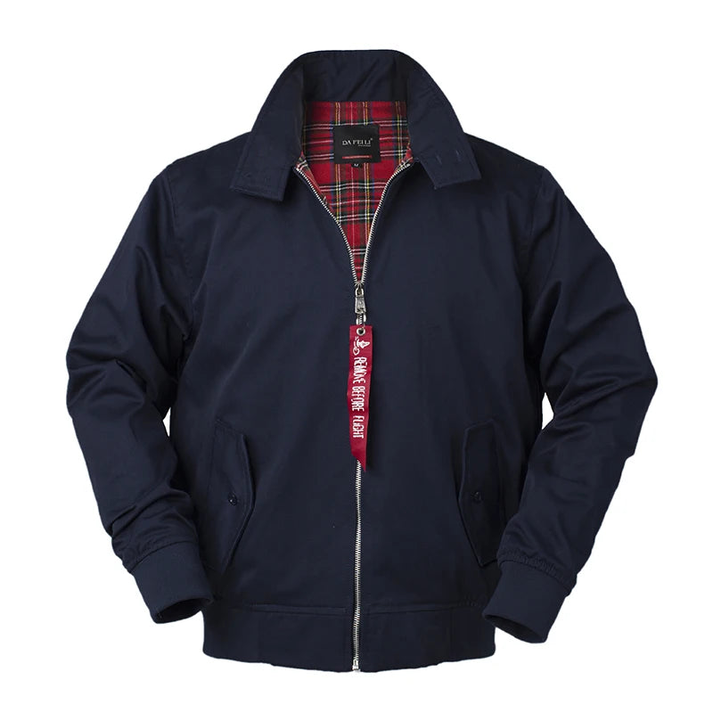 Custom Cotton Polyester Classic Retro Vintage Mens Harington Bomber Jacket
