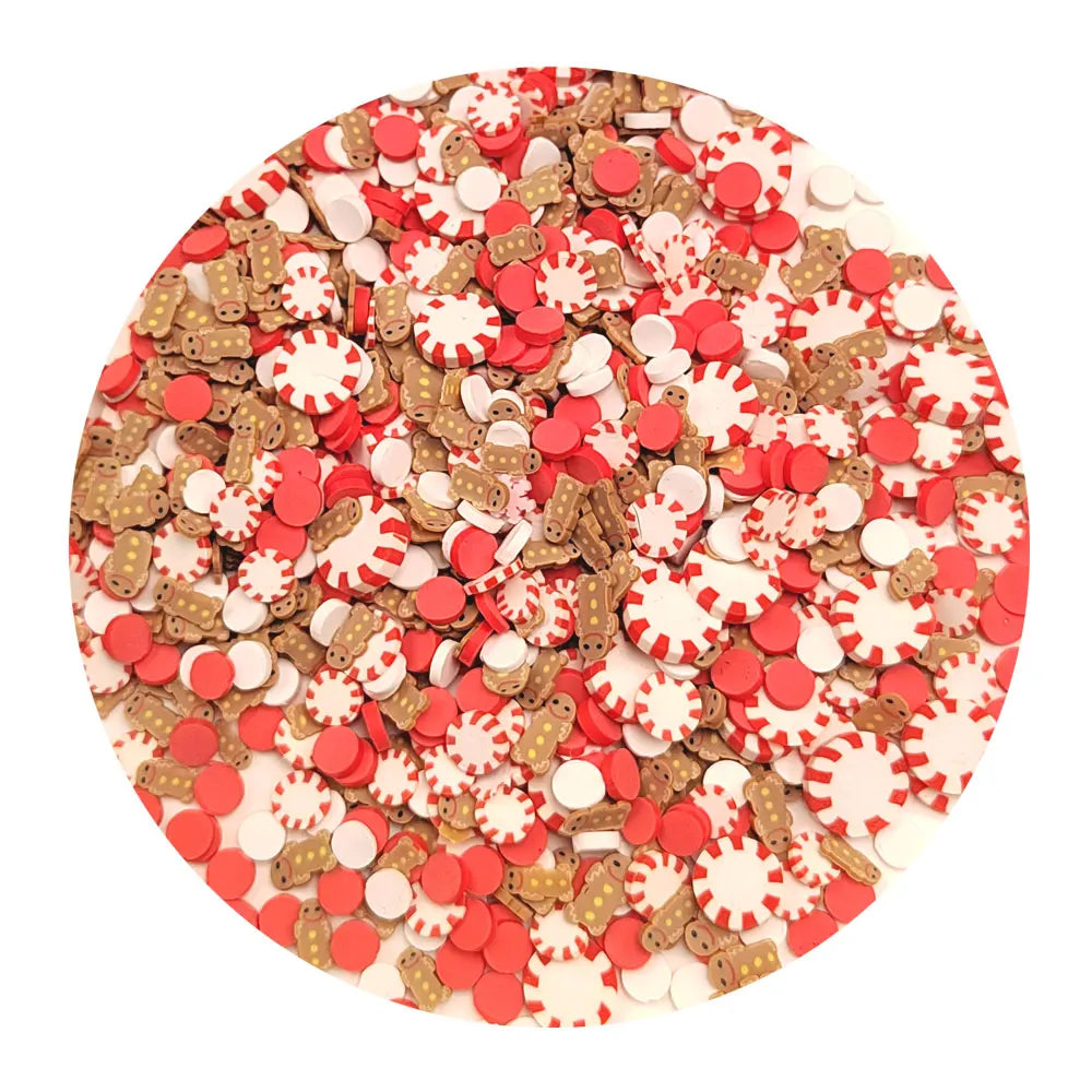 Wholesale Mini Kawaii Christmas Style Mint Candy Style Candy Miniature Polymer Clay Nail Art Stickers Decor Stuff