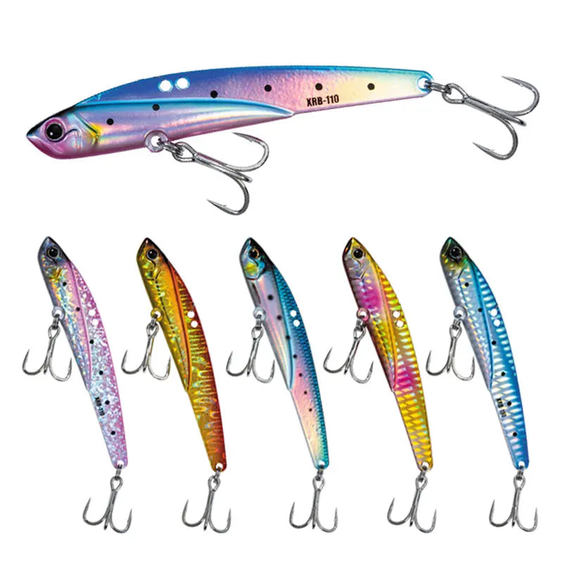 Metal Fishing VIB Lures 110mm 45g Vibration Bait Spinner Spoon Fishing Lures Jigs Trout Fishing Baits Shore Cast Pesca