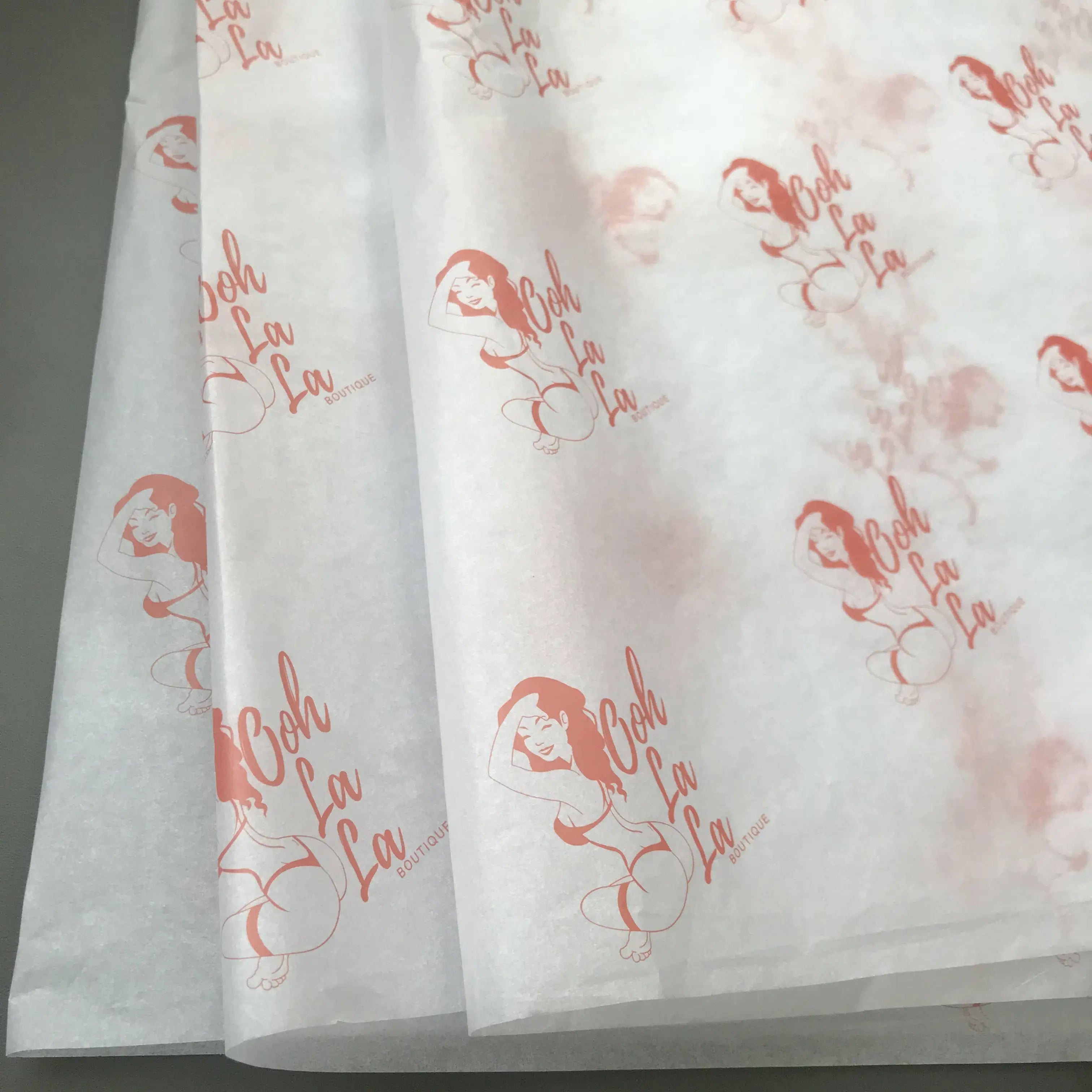 Custom Logo Printed 17g Tissue Paper Gift Wrap Wrapping Paper Sheets