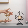 Nordic Geometric Modern Iron Candlestick Holders Simple Home Decoration Table Candle Holder