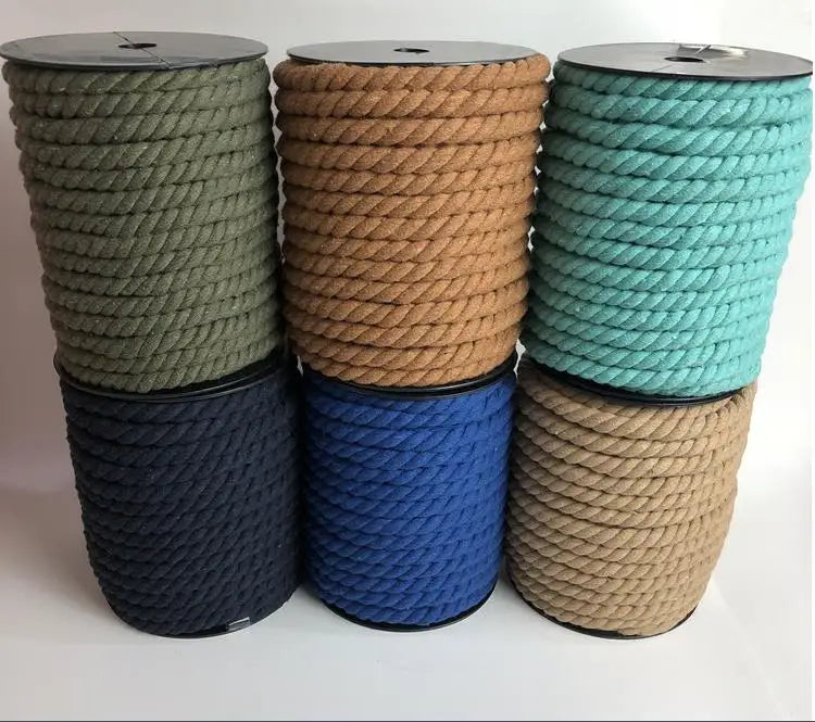 Wholesale Cotton Rope 3 Strands Twisted  Rope 8mm 12mm Cotton Cord