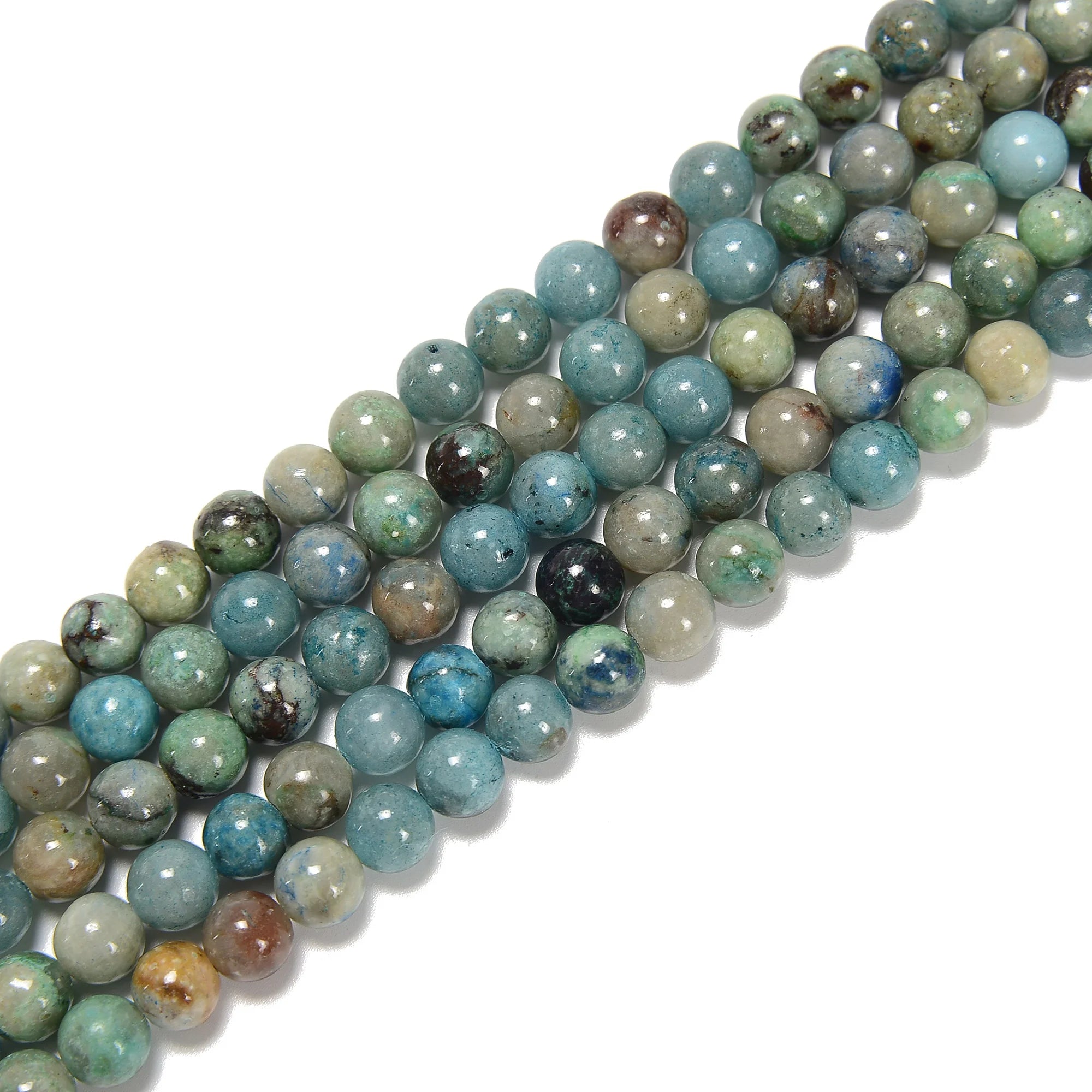 Blue Opal Smooth Round Gemstone Loose Beads Size 6mm 8mm 10mm for Jewelry Making