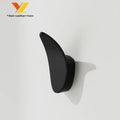 Black Wall Mount Towel Hook for Bathroom Coat and Robe Made of Brass and Metal