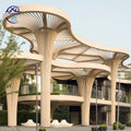 Aluminum Baffle Ceiling Corrugated 3D Baffle Wavy Perforated Strip Ceiling System Waterproof Lightweight Customizable