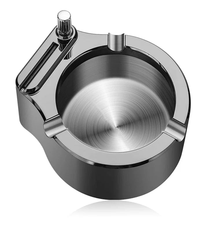 Retro Metal Ashtray Ten Thousand Match Lighter Windproof Kerosene Flint Fire Starter Lighter Desk Decorations Gadgets for Men