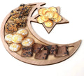 Custom Wholesale Ramadan Eid Food Serving Tray Laser Cut Ramadan Tray Wood Tray Ramadan Decoration Supplies