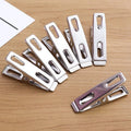 Factory wholesale stainless steel multi-functional nail-less flat mouth clip household clothes peg