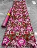 African 100% Polyester Guipure Cord Lace Fabric 5 Yards Vintage Floral Embroidery Bridal White Color Floral Patterned Cord Lace