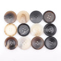 Resin Pattern Four-eye Windbreaker Sweater Coat Classic Style Stick Plate Plastic Material Logo Customized Craft Button