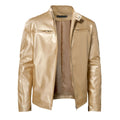 SZLLY-1217-PY31 New Style Good Quality Men's PU Leather Jacket Solid Color Leather Coat