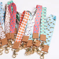 Factory Cheap Polyester  Leather Keychain Wrist Strap Sublimation Lanyards Custom
