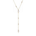 Hot New 18K Gold Plated Stainless Steel Pendant Necklace Valentine's Day Gift for Wife with Sea Golden Pearl Jewelry