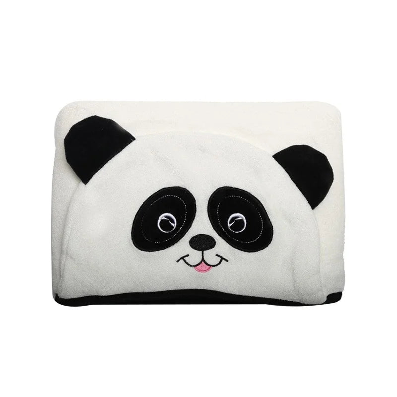 Customizable Bamboo Fiber Bath Towel for Kids Comfortable Soft Absorbent Hooded Cartoon Panda Design Kitchen Bathroom Closet