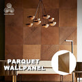 MUMU 3D Modern Art Decoration Ceiling Carved Geometric Home Renovation Wooden Wall Panel