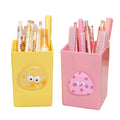 Creative Kawaii Stationery Pen Holder Cartoon Cheese Design 3 Colors Plastic Calendar Use Promotion Pen Holder