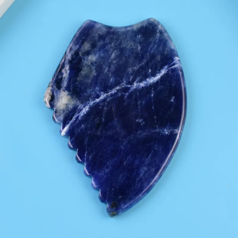 DIY Hot Sale Natural Jasper Scraping Board Neck Face Beauty Scraping Therapy Tool Gua Sha for Safely Care Sodalite Guasha Massager