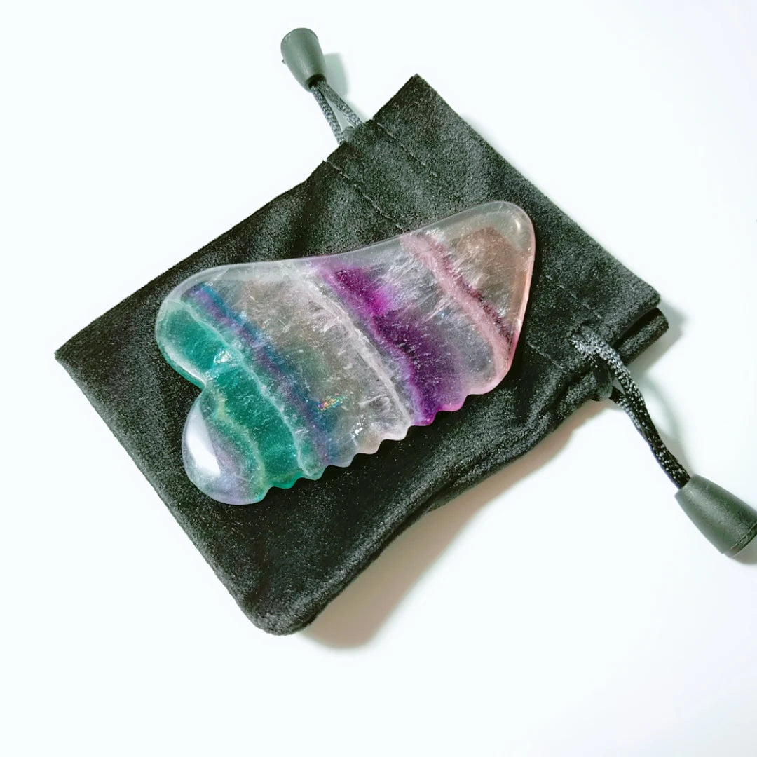 Huiying Hot Selling New Facial Gua Sha Board Fluorite Body Massager Stone Guasha