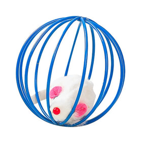 The Mouse in a Cage Pet Cat Toys Interactive Playing the Mouse House Cat Ball Toys Circular Katten Toys