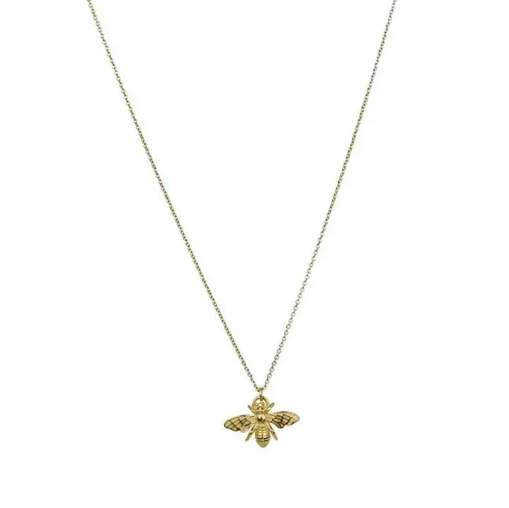 Jietao Wholesale 925 Sterling Silver Jewelry Insect Lovers Gold Plated Minimal Delicate Bumble Bee Necklace for Women