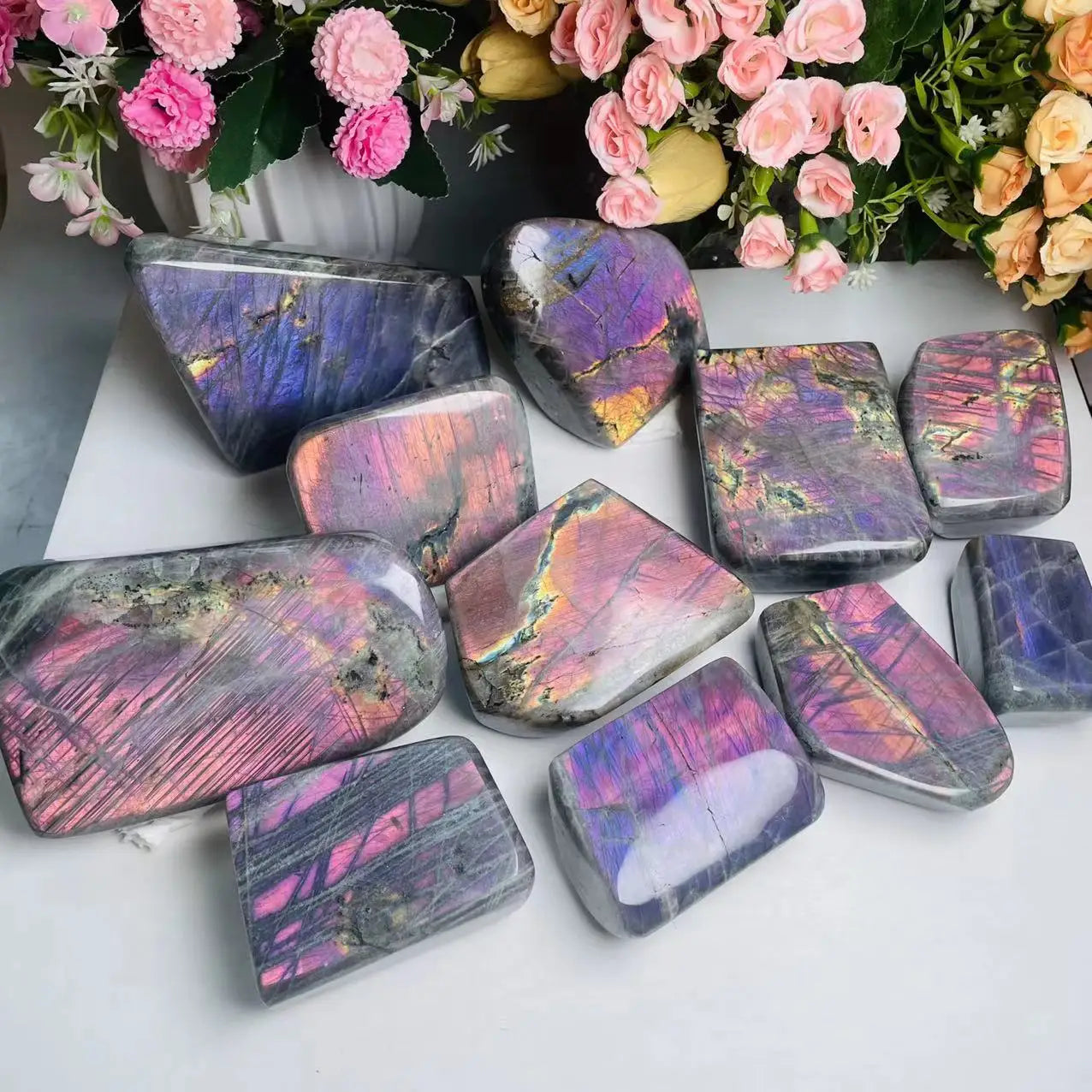 Crystal Free Form Wholesale Natural Crystals Healing Gemstones Purple Labradorite Free Form for Decoration