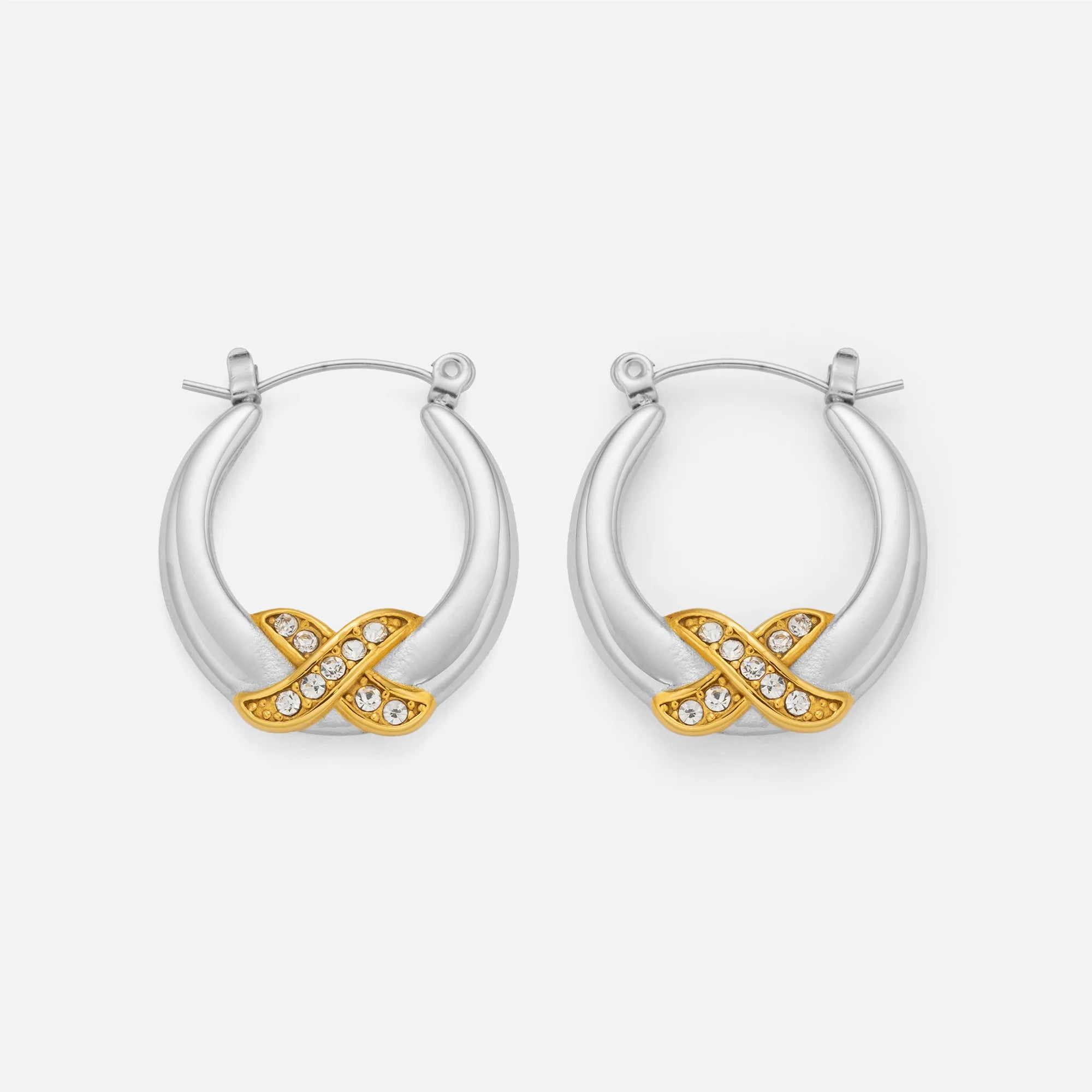 NEW VINTAGE HORN SNAP STAR ZIRCON MIX EARRINGS 2025 Dazan Winter INS 18k Gold Plated Hypoallergenic Stainless Steel for Mom Gift