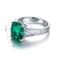 New Arrival Hot Sale 925 Sterling Silver Lab Grown Emerald Gemstone Women's Wedding Engagement Party Anniversary Rings Exquisite