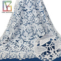 New Arrival Soft Hollow White Couture Water Soluble Dress Trim Guipure Flower Embroidery Fabric