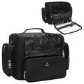 Relavel Extra Large Makeup Brush Clear Waterproof Cosmetic Organizer Holder Black Professional Makeup Artist Travel Bag