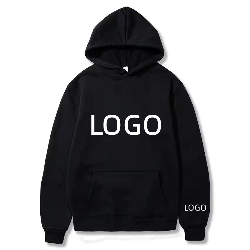 Wholesale Winter Men's Loose Fit Fleece Pullover Hoodie Breathable Windproof Lined Design Digital Plain Dyed Custom Logo