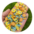 500g Polymer Hot Honeycomb Bee With Flowers Clay Slices Mixed Candy Sprinkles for Tumbler Crafts Filling Nail Art Decor