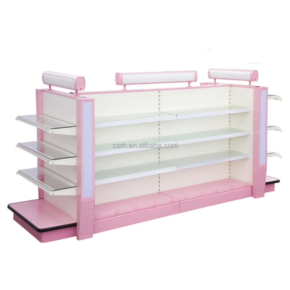 RH-HSXH06 1000*1000*1500mm pink Color Washing and Cosmetic Shelf