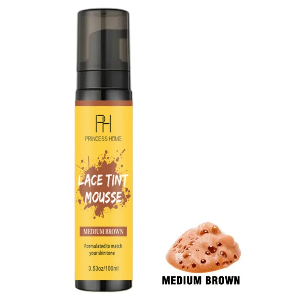 Custom Logo 100ml Closure Frontal Waterproof Medium Brown Lace Tint Mousse Tinted Lace Foam