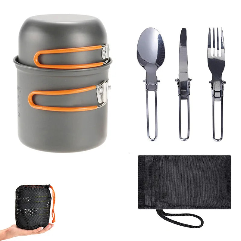 Pure Titanium Products Camping Pots Lightweight Portable Hiking Outdoor Cookware  Camping Set Cookware
