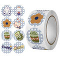 E-500pcs/roll  Wholesale Children's Cartoon Cute Stickers Packs Holiday Handmade Diy Decorative Sealing Sticker