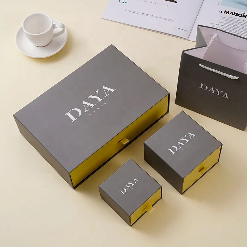 A1 Fashion  Custom Sliding Draw Pull Style Slide Out Match Drawer Cardboard Paper Gift Jewellery Jewelry Packaging Box