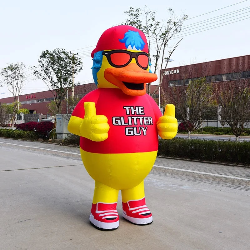 Inflatable Advertising Outdoor Walking Clown Duck Inflatable Character Walking Suits Costume Custom