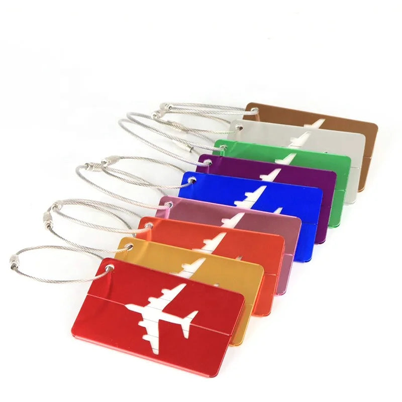 Aluminium Alloy Luggage Tags Baggage Name Tags Suitcase Address Label Holder Travel Personalise Luggage Tag