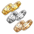 Dubai Couple Jewelry Wedding Ring Gold Latest Gold Finger Engagement Ring Design for Men and Women