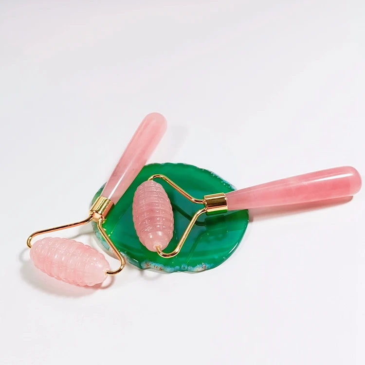 HZ Cheap Factory Price Rose Quartz Face Roller and Gua Sha Set Authentic