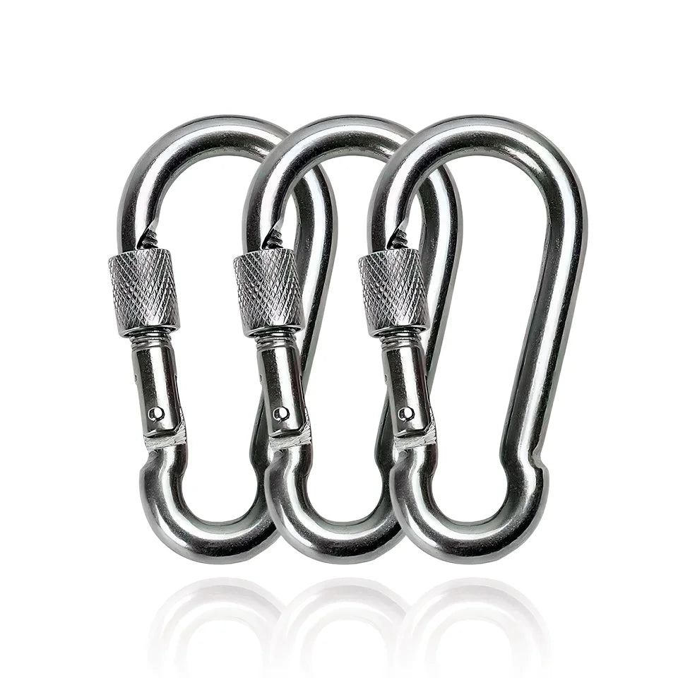 Source of Origin Stock Hot-selling Stainless Steel Gourd-shaped Led Carabiner Quality Assurance Bright Spring Buckle