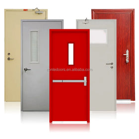 Wholesale Cheap Price Security Steel Fire Resistant Door 60 Mins 90 Mins 120 Mins Fire Rated Door With Glass